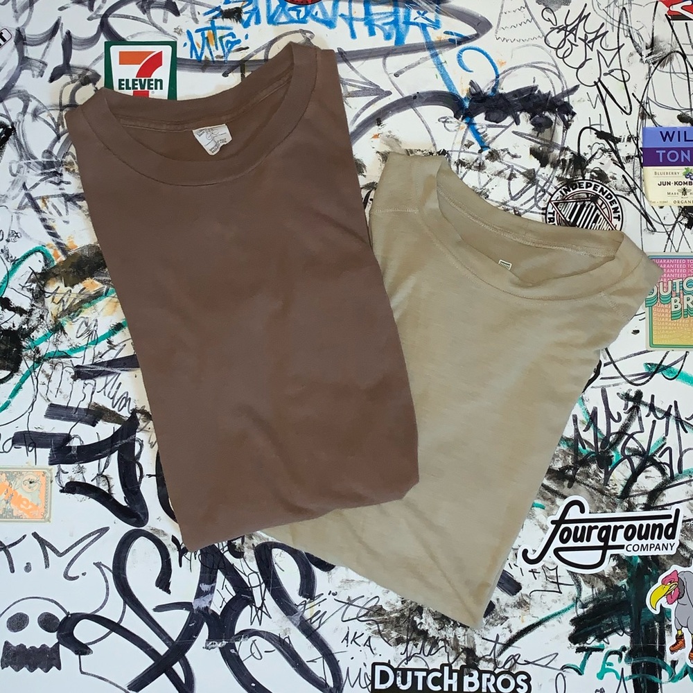 Natural tone shirts